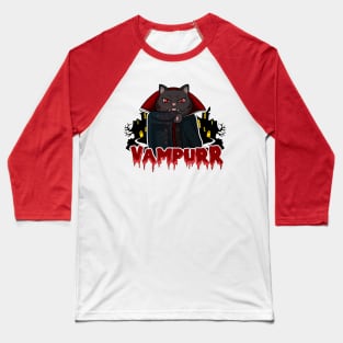 cat vampire halloween Baseball T-Shirt